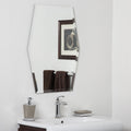 Century Clear Glass Modern Bathroom Mirror Silver