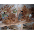 Handmade Ceramic Bowl With Metal Overlay Morocco