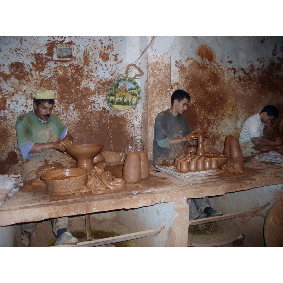 Handmade Ceramic Bowl With Metal Overlay Morocco