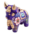 Ceramic Figurine Purple Pucara Bull Peru