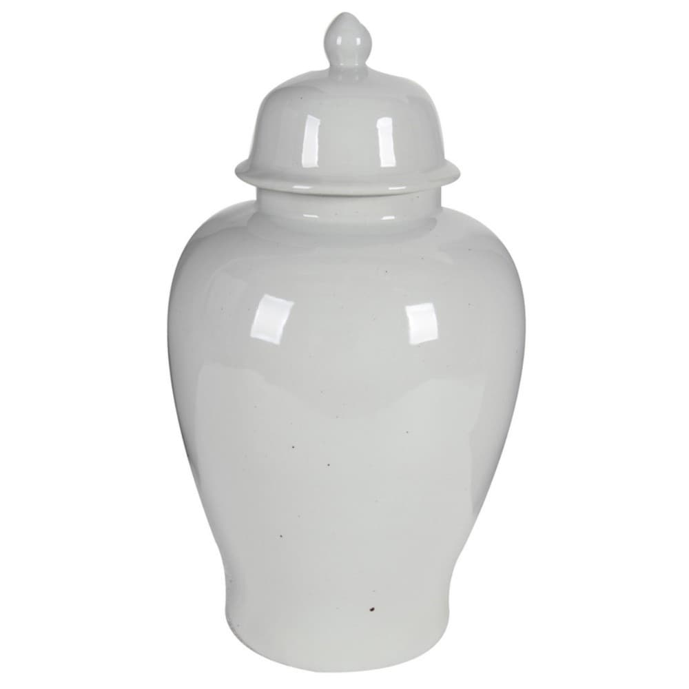 Ceramic Ginger Jar With Lid Off White