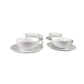 Ceramic Latte Cup And Saucer Set Of 4