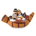 Handmade Ceramic Nativity Scene Bethlehem In A Reed Boat Peru