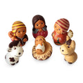 Ceramic Nativity Scene Happy Welcome Set Of 7 Peru