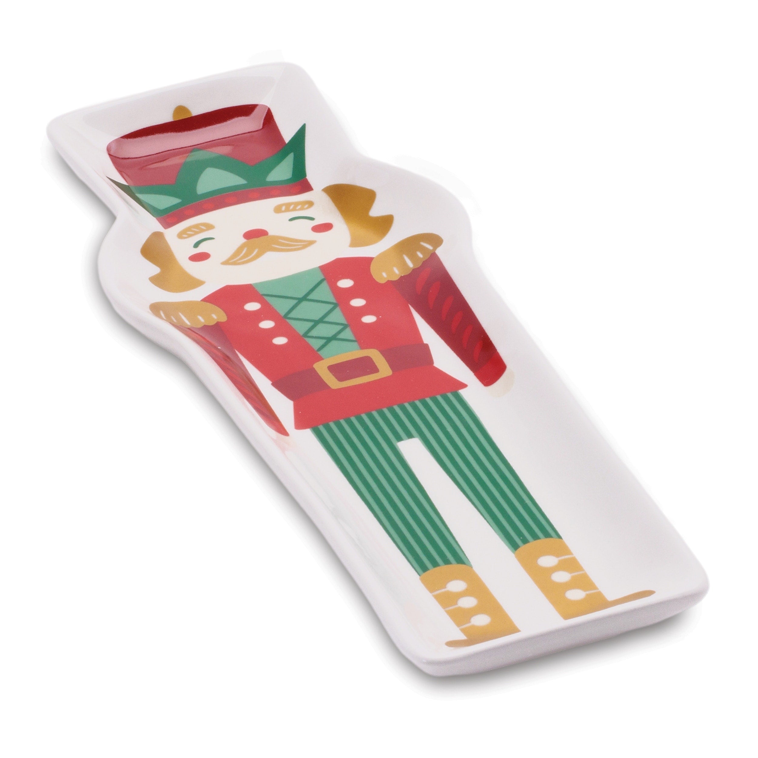 Ceramic Nutcracker Holiday Trinket Dish Set Of 4