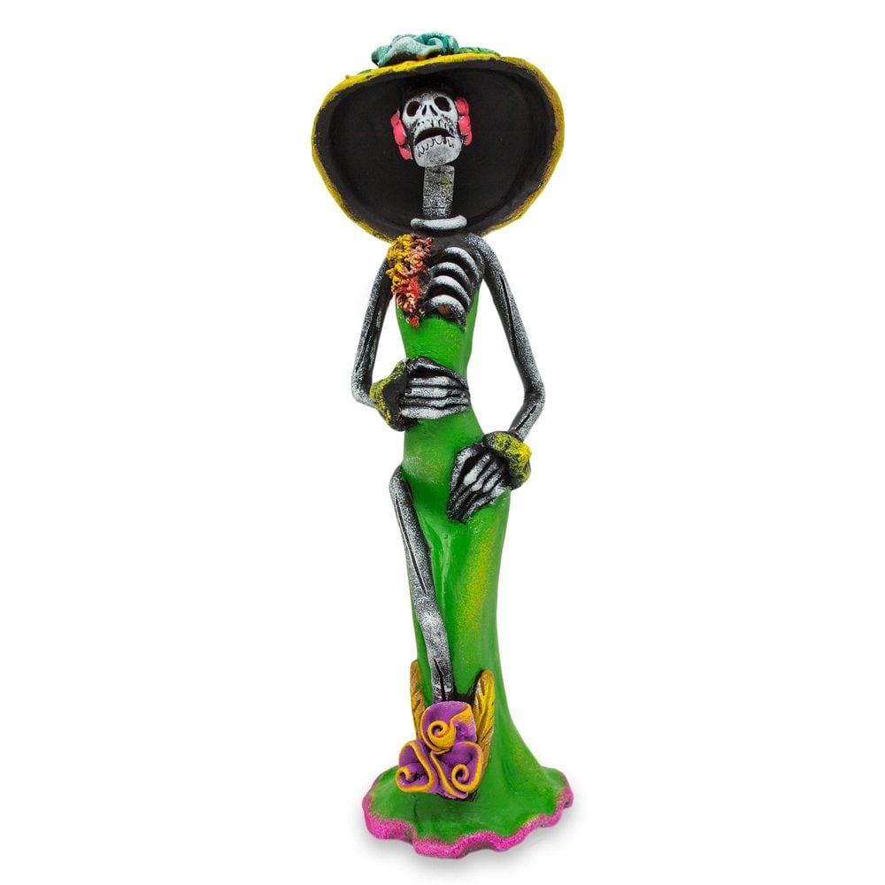 Ceramic Sculpture Dazzling Catrina Mexico