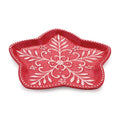 Ceramic Snowflake Plate Set Of 4