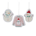 Ceramic Snowman Ornament Set Of 12