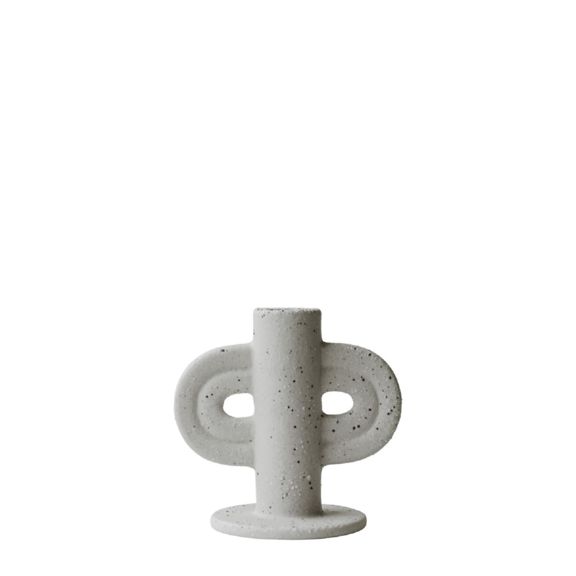 Ceramic Swirl Votive Holder 4.5 Gray