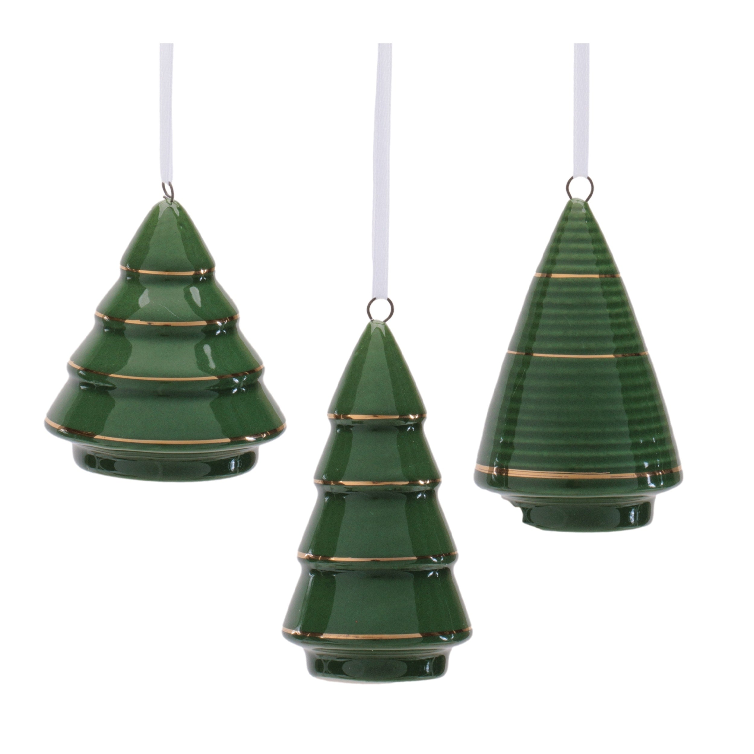Ceramic Tree Ornament Set Of 6
