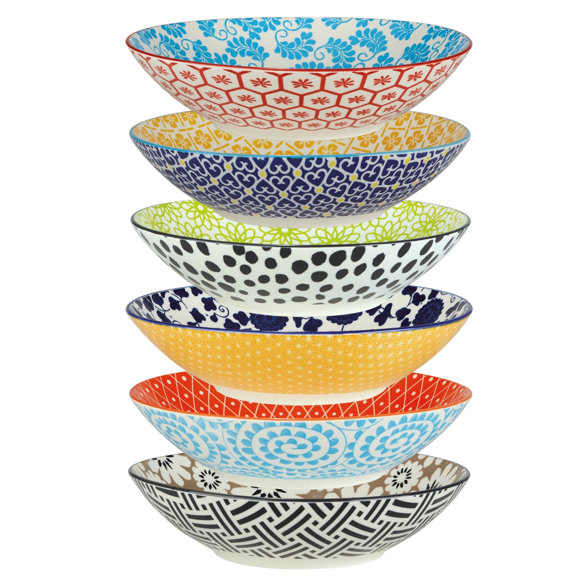 Certified International Chelsea All Purpose Porcelain Bowls Set Of 6