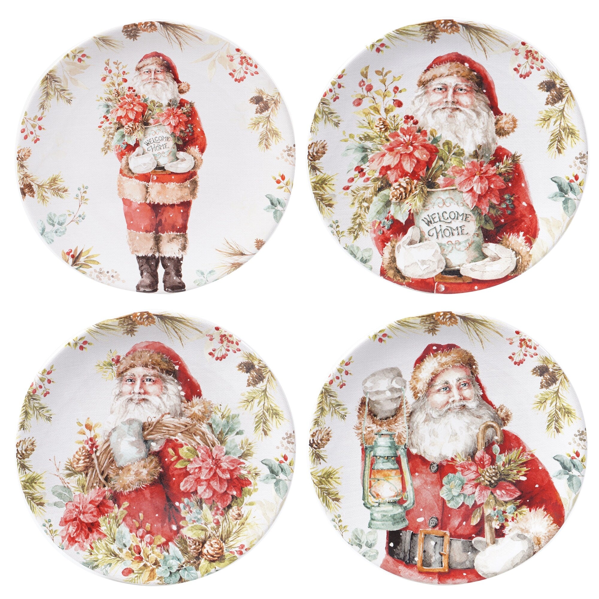 Certified International Christmas Story 9 Inch Salad Dessert Plates Set Of 4