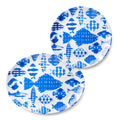 Certified International Fish Tale Melamine 2 Piece Platter Set 18.00 L X 13.5.00 W X 0.75 H