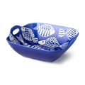 Certified International Fish Tale Porcelain 42 Oz. Square Bowl With Handles 11.00 L X 10.00 W X 3.68 H