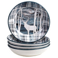 Certified International Fluidity Lodge 9 Inch Soup Pasta Bowls Set Of 4