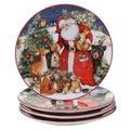 Certified International Magic Of Christmas Santa 11 Inch Dinner Plates Set Of 4