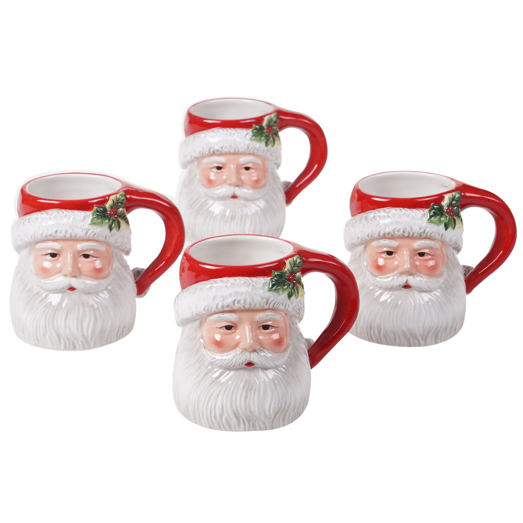Certified International Magic Of Christmas Santa 14 Oz. Mugs Set Of 4