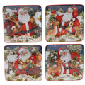 Certified International Magic Of Christmas Santa 6 Inch Canape Luncheon Plates Set Of 4