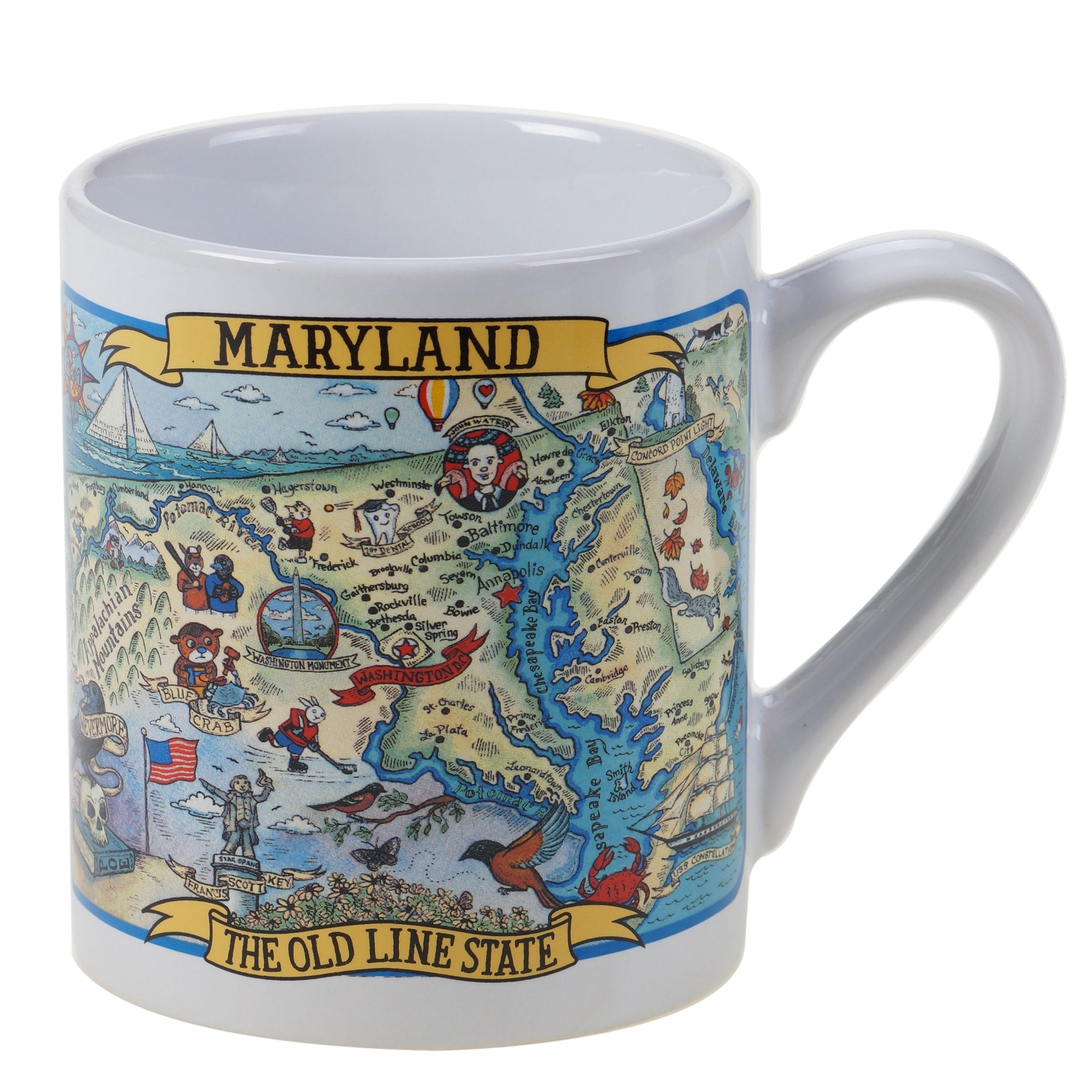 Certified International Maryland Souvenir 20 Oz. Jumbo Mugs Set Of 6