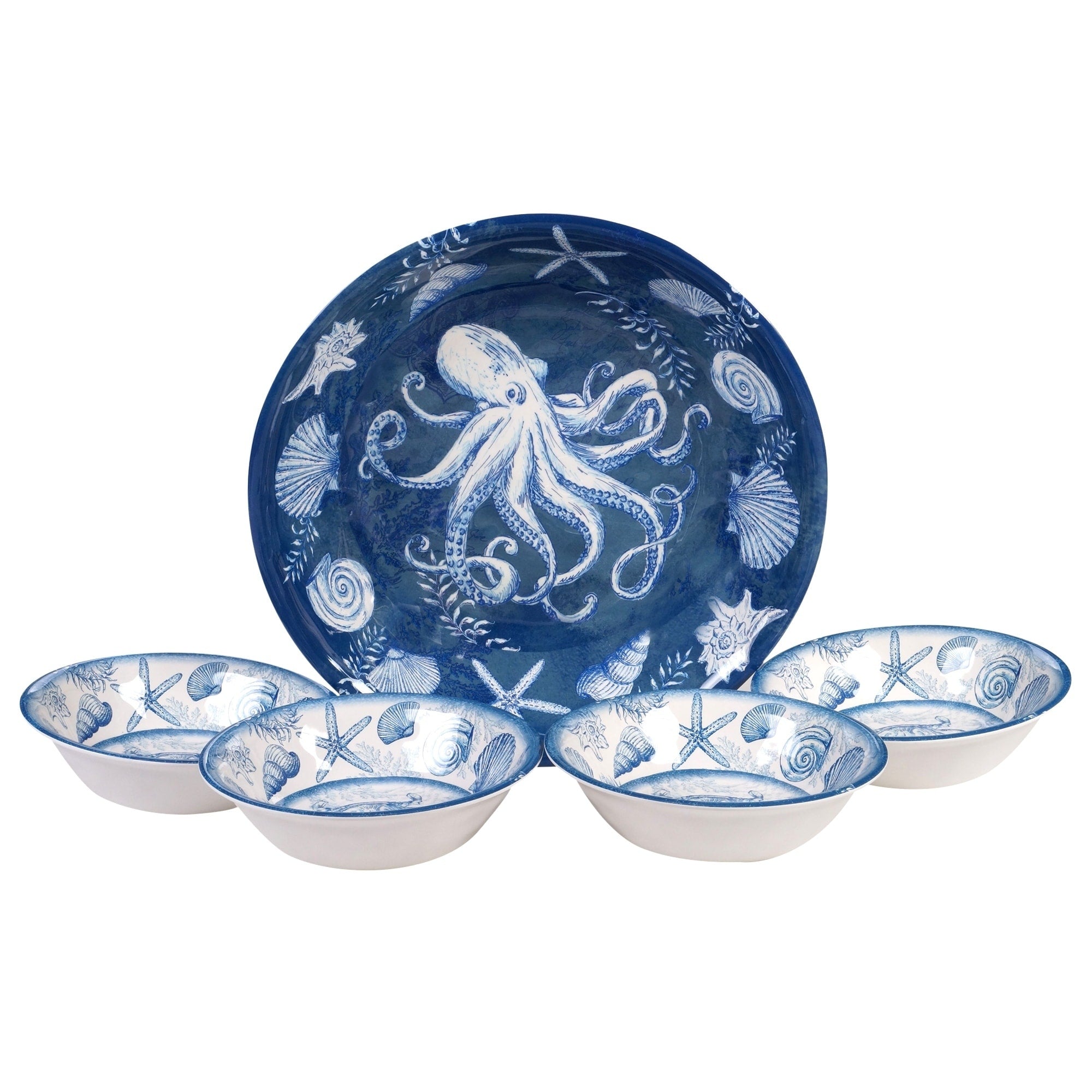 Certified International Oceanic 5 Piece Melamine Salad Serving Set
