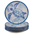 Certified International Oceanic 9 Inch Melamine Salad Dessert Plates Set Of 6
