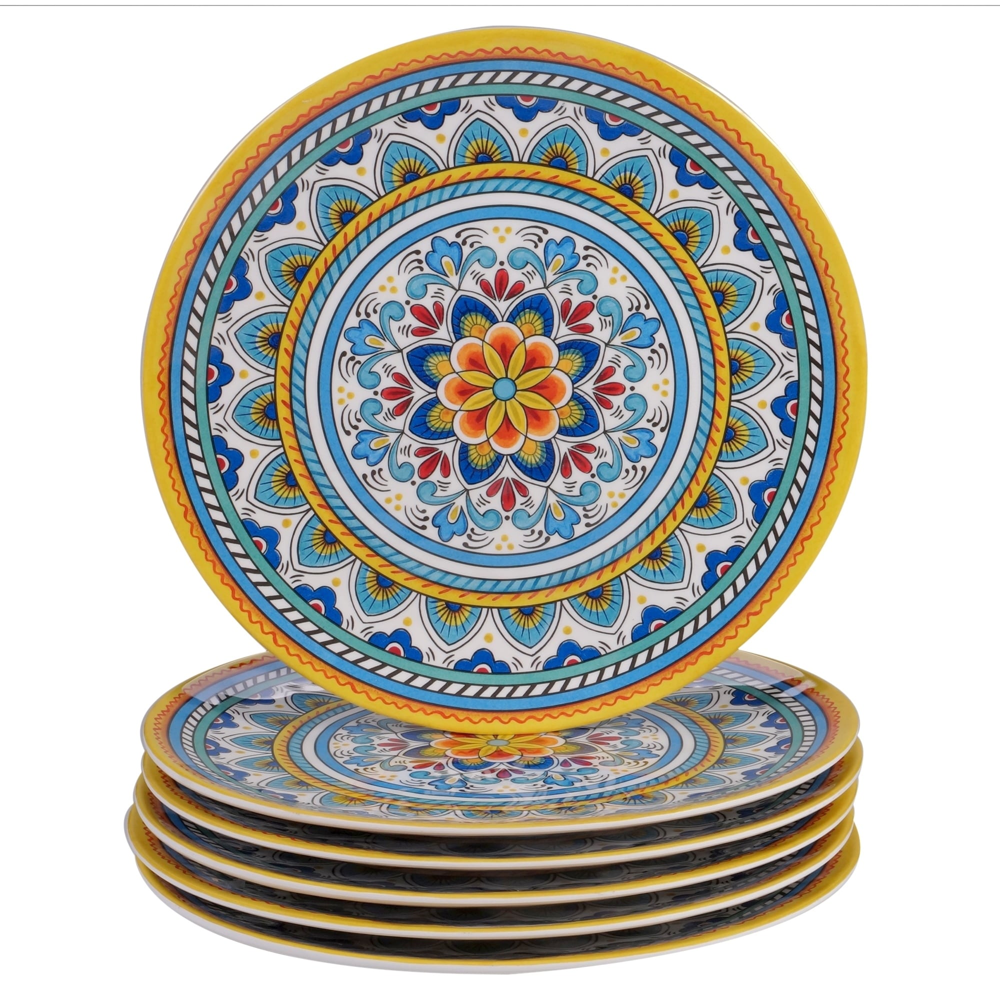 Certified International Portofino 11 Inch Melamine Dinner Plates Set Of 6