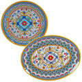 Certified International Portofino 2 Piece Melamine Platter Set