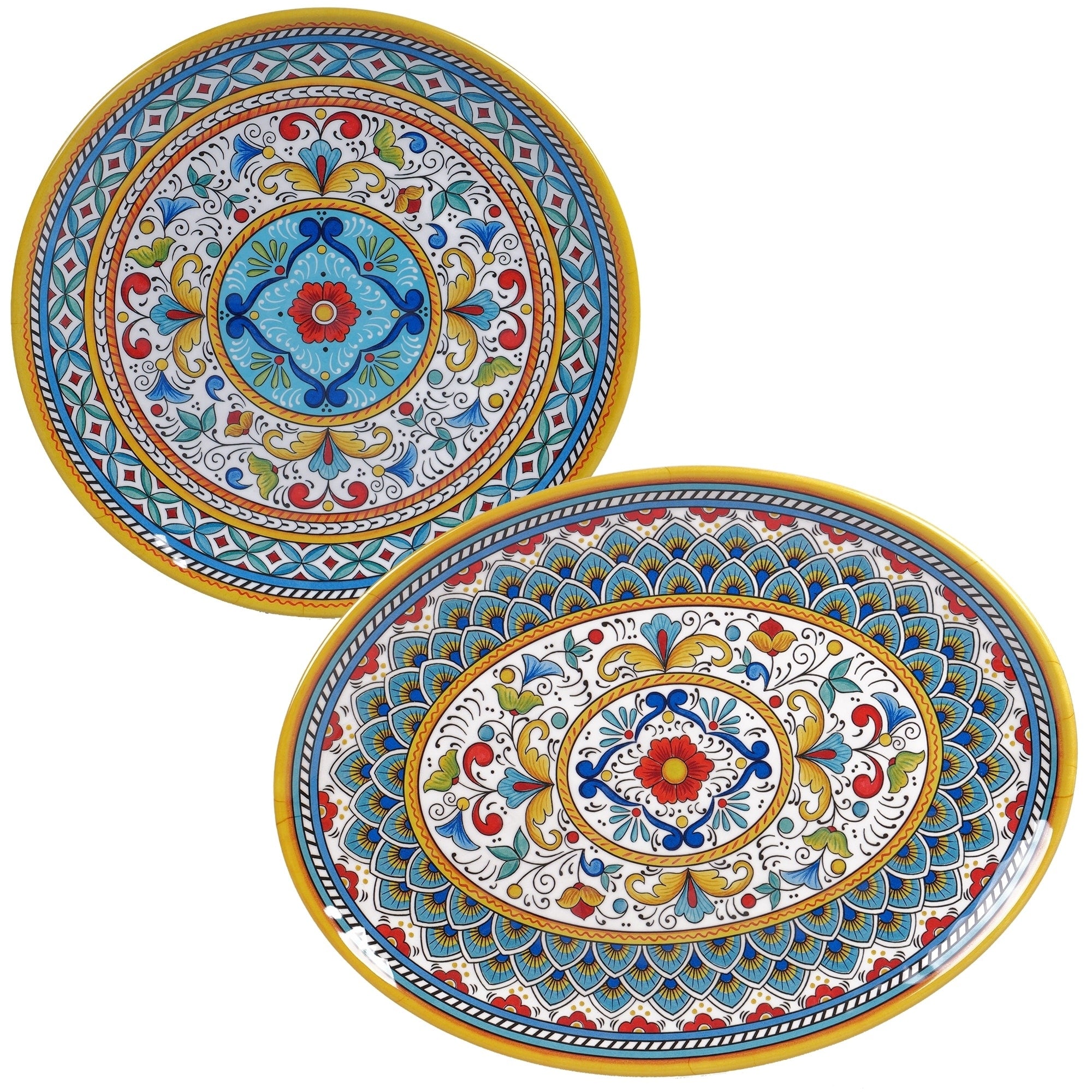Certified International Portofino 2 Piece Melamine Platter Set