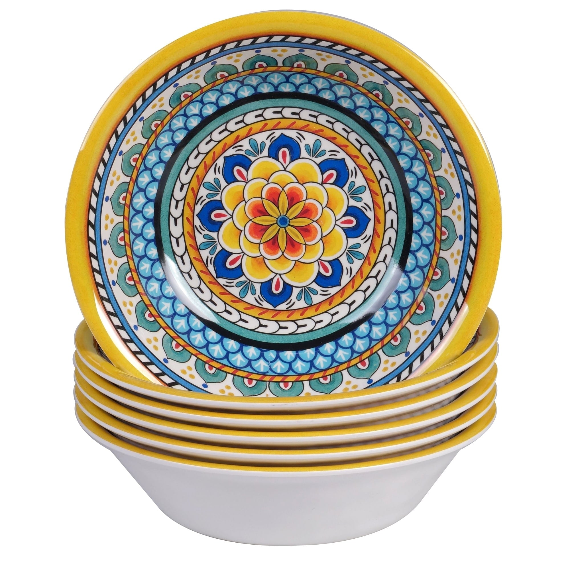Certified International Portofino 7.5 Inch Melamine All Purpose Bowl Set Of 6