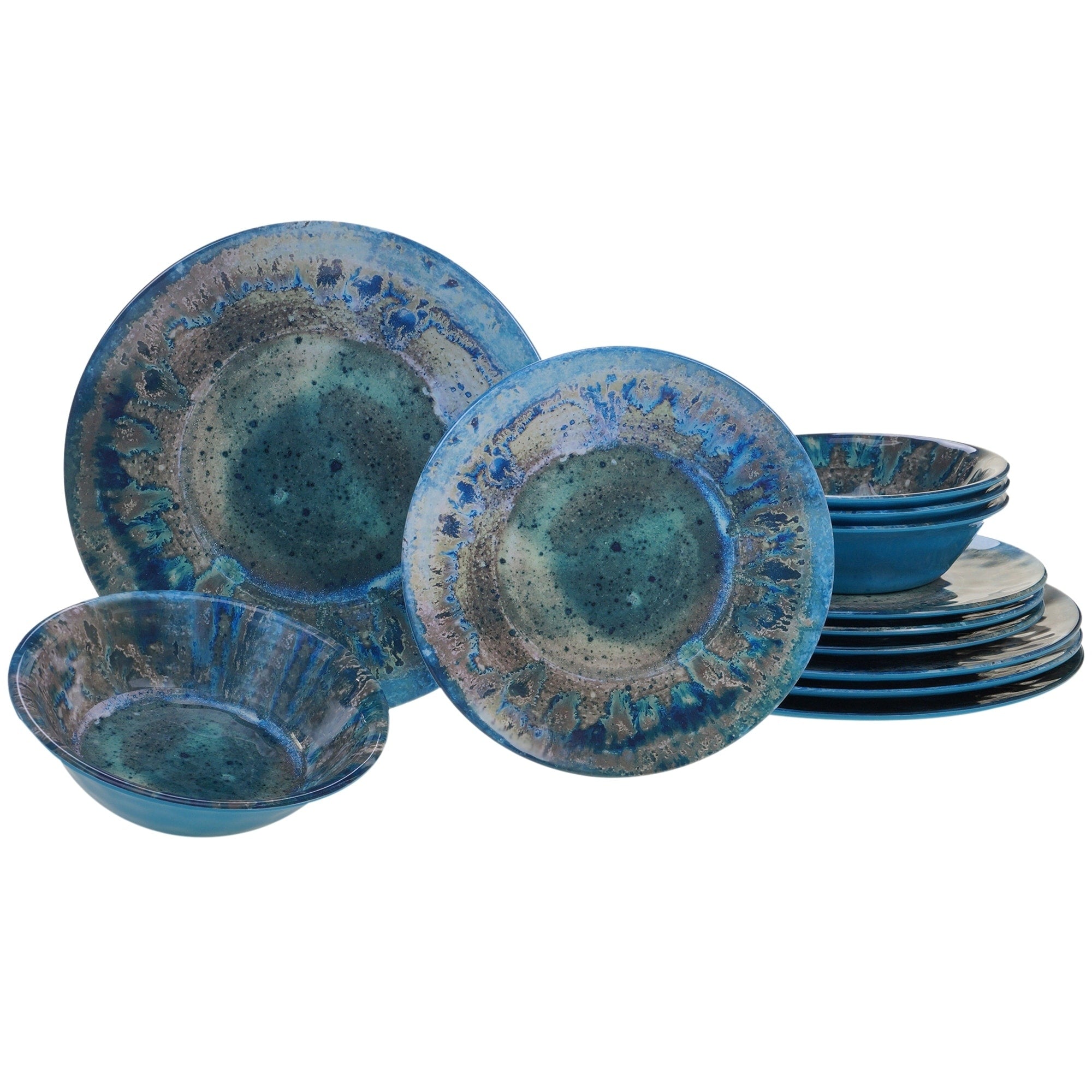 Certified International Radiance 12 Piece Melamine Dinnerware Set