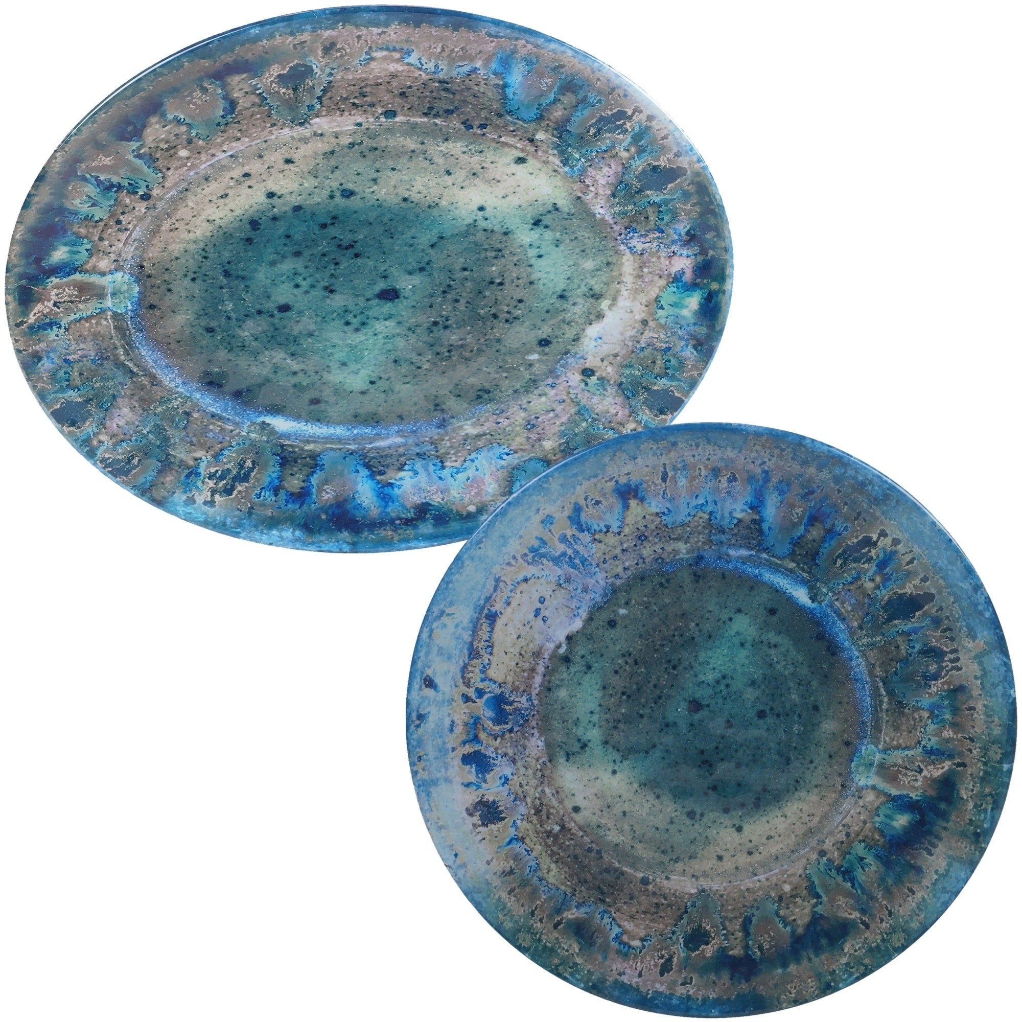 Certified International Radiance 2 Piece Melamine Platter Set