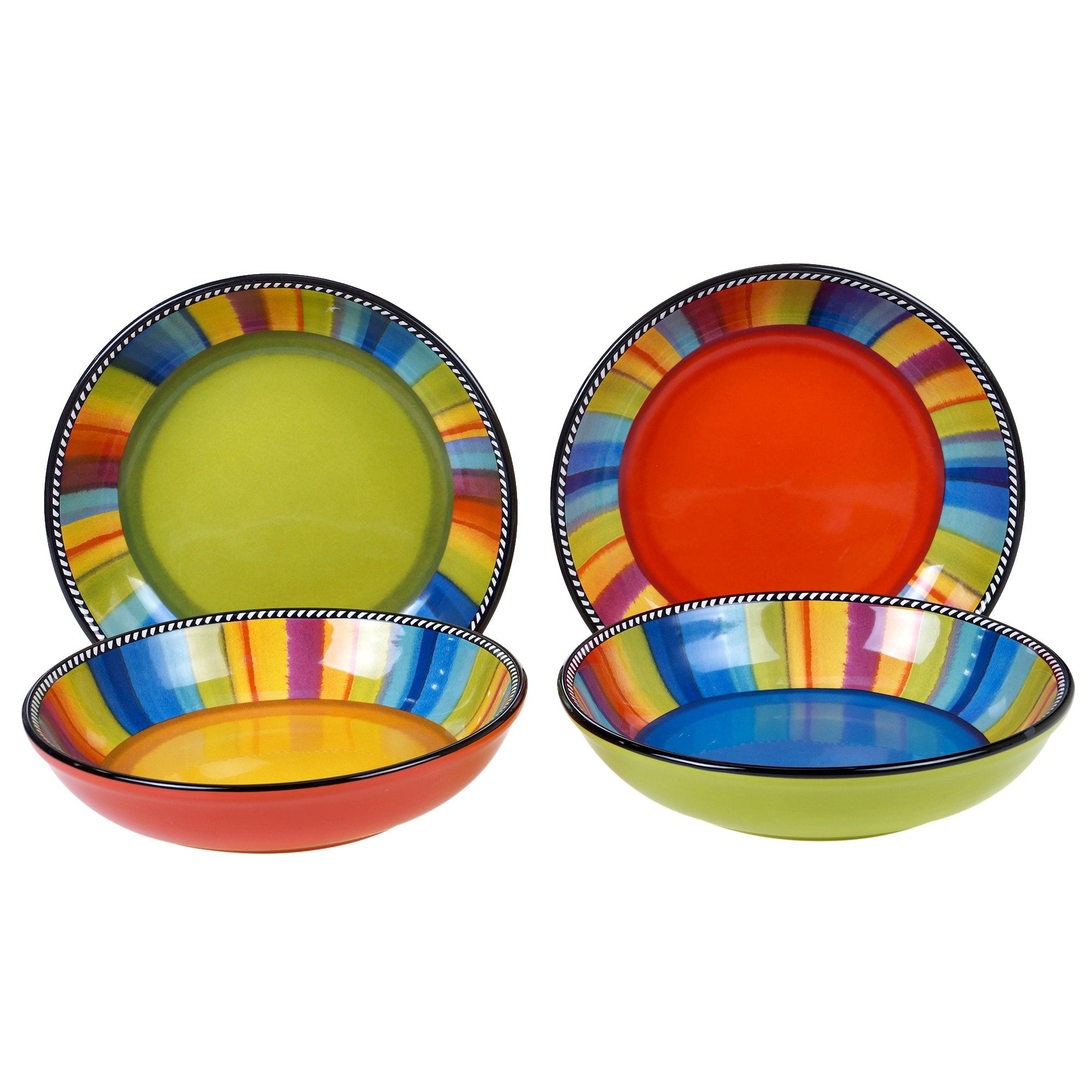 Certified International Sierra 9 Inch Soup Pasta Bowls Set Of 4