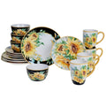 Certified International Sunflower Fields 16 Piece Dinnerware Set Service For 4