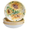 Certified International Sunflower Fields 9 Inch Soup Pasta Bowls Set Of 4