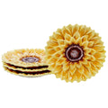 Certified International Sunset Sunflower 8.25 Inch 3 D Dessert Plates Set Of 4