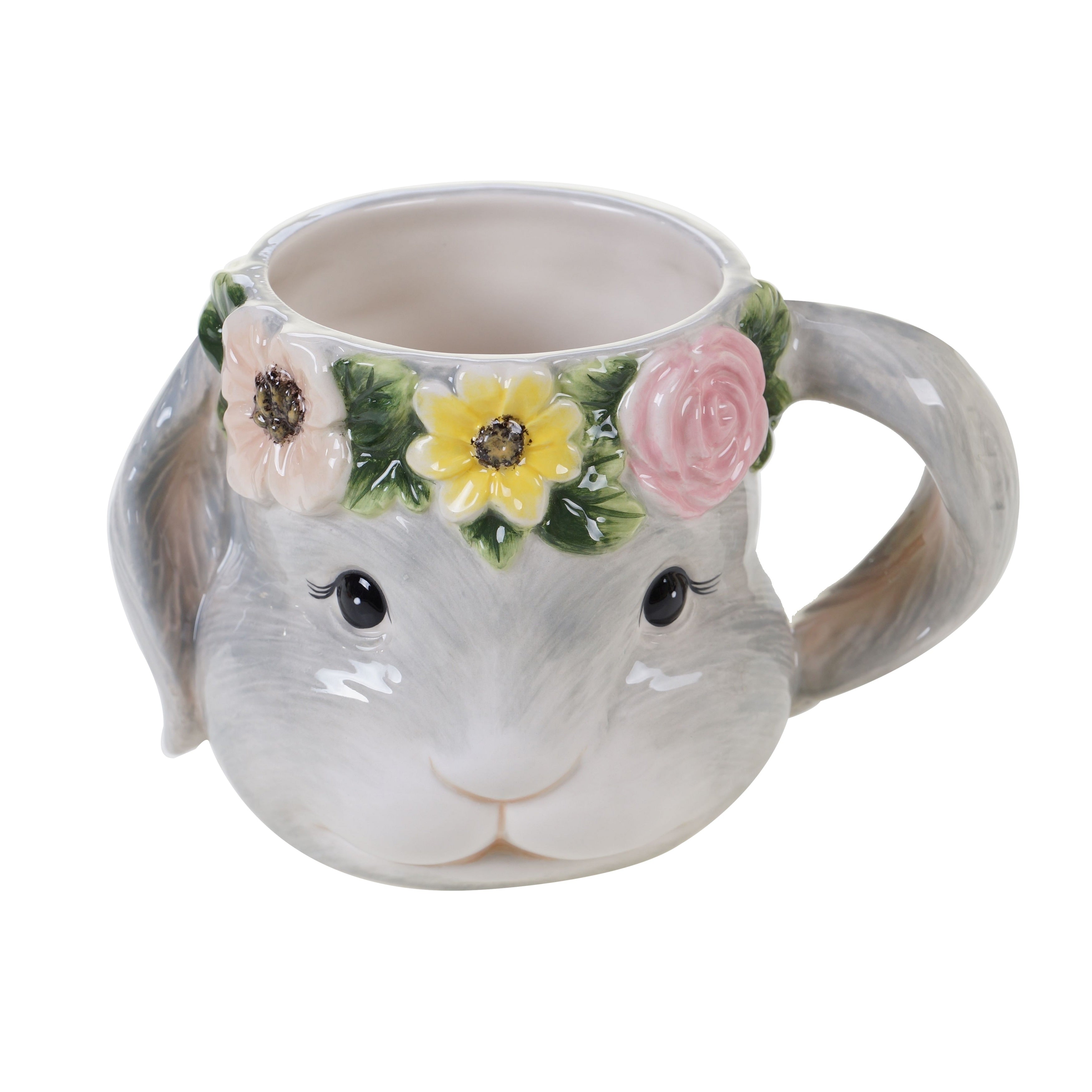 Certified International Sweet Bunny 18 Oz. 3 D Mugs Set Of 4