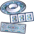 Certified International Talavera Multicolored Melamine 3 Piece Hostess Serving Set