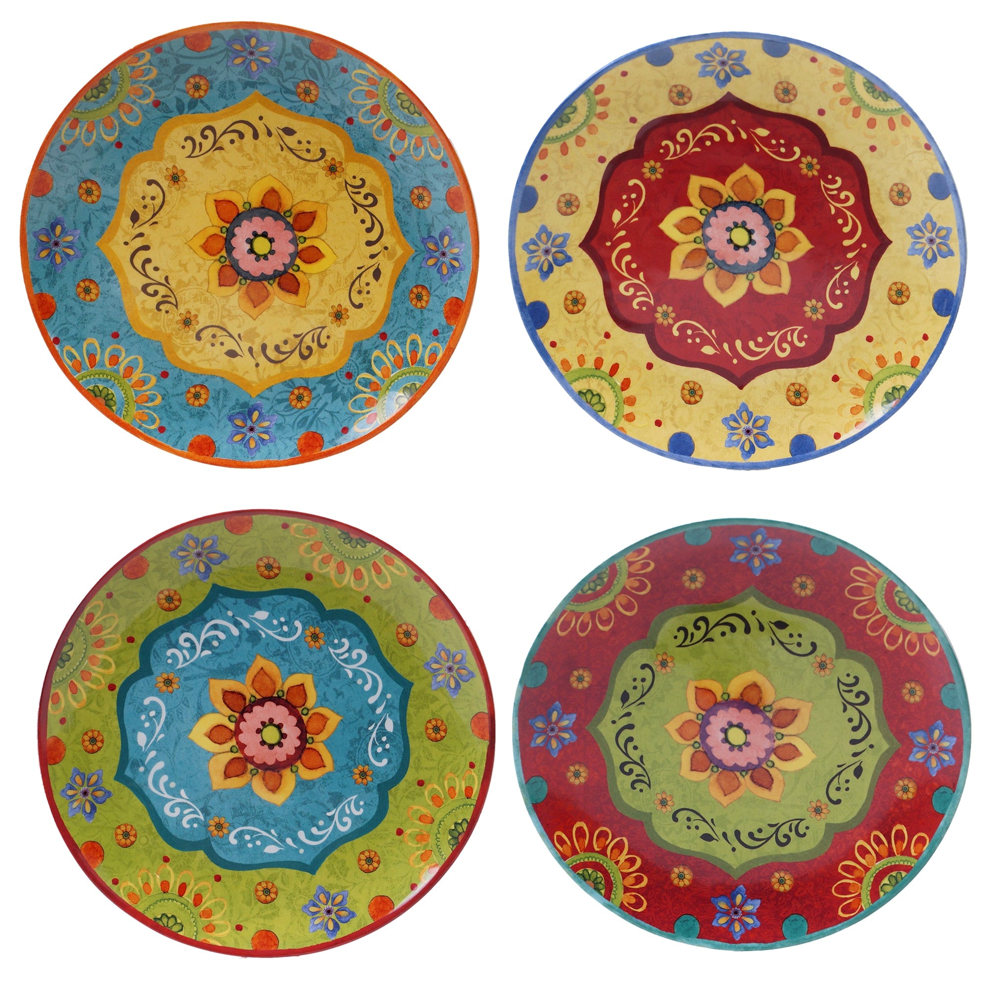 Certified International Tunisian Sunset 10.5 Dinner Plates Set Of 4