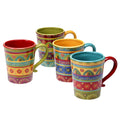 Certified International Tunisian Sunset 18 Oz. Mugs Set Of 4