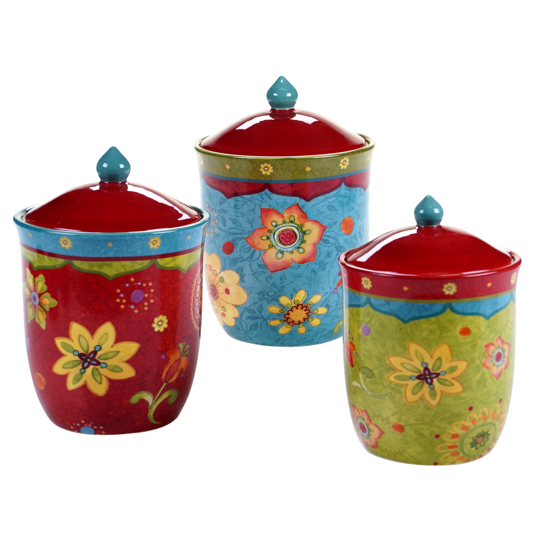 Certified International Tunisian Sunset Canisters Set Of 3