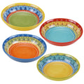 Certified International Valencia 9.25 Inch Soup Pasta Bowls Set Of 4 Assorted Designs