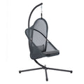 Cery Outdoor Egg Swing Chair Foldable Stand Dark Gray Cushion