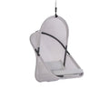 Cery Outdoor Hanging Swing Chair Cushioned Light Gray Mesh