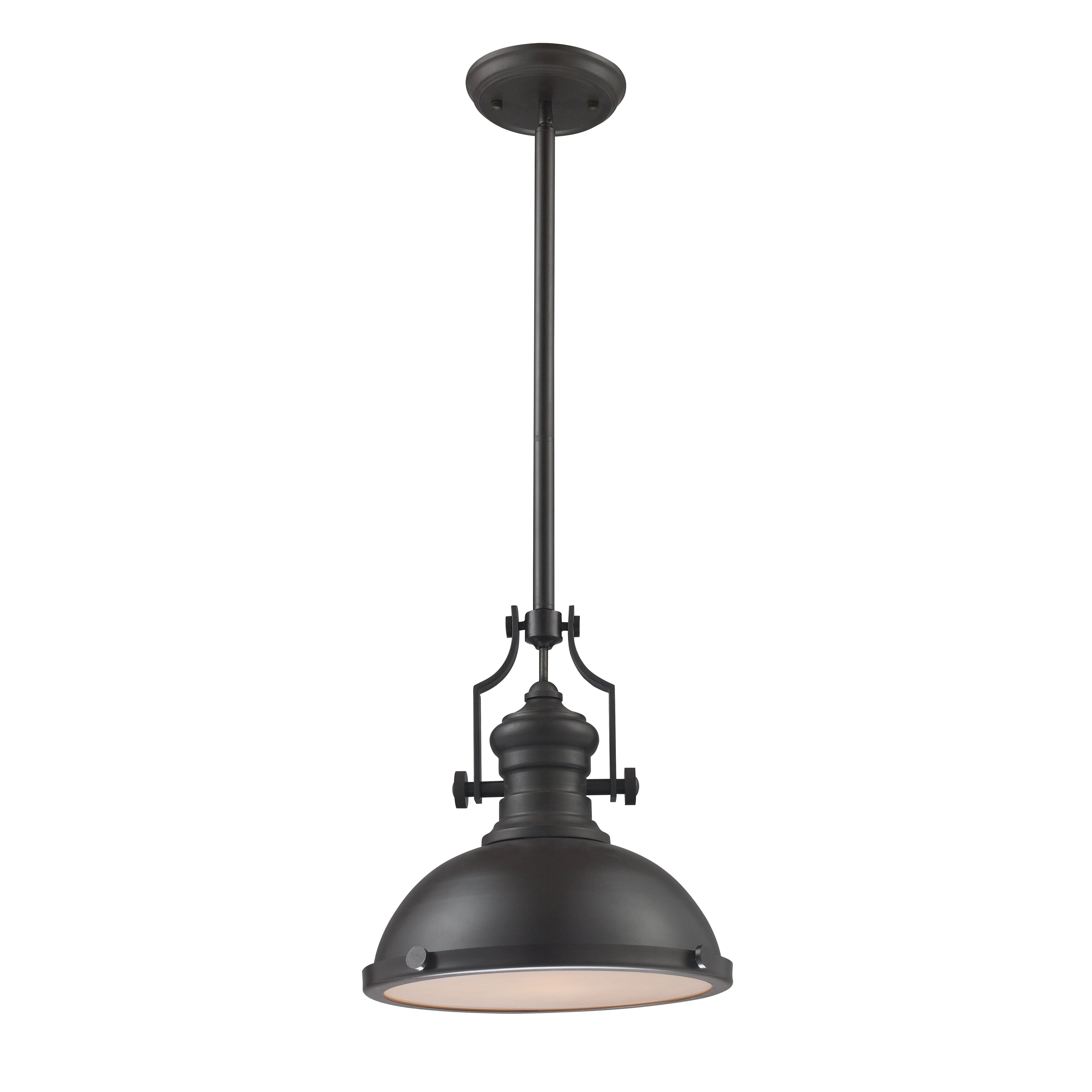 Chadwick 13 Inch Wide 1 Light Pendant In Matte Black 13In W X 13In D X 14In H