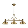 Chadwick Satin Brass With Frosted Glass Diffusers 3 Light Island