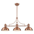 Chadwick 47 Inch Wide 3 Light Linear Chandelier In Antique Copper