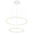 Led Chandelier With White Finish