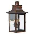 Chalmers 3 Light Outdoor Wall Lantern In Aged Copper