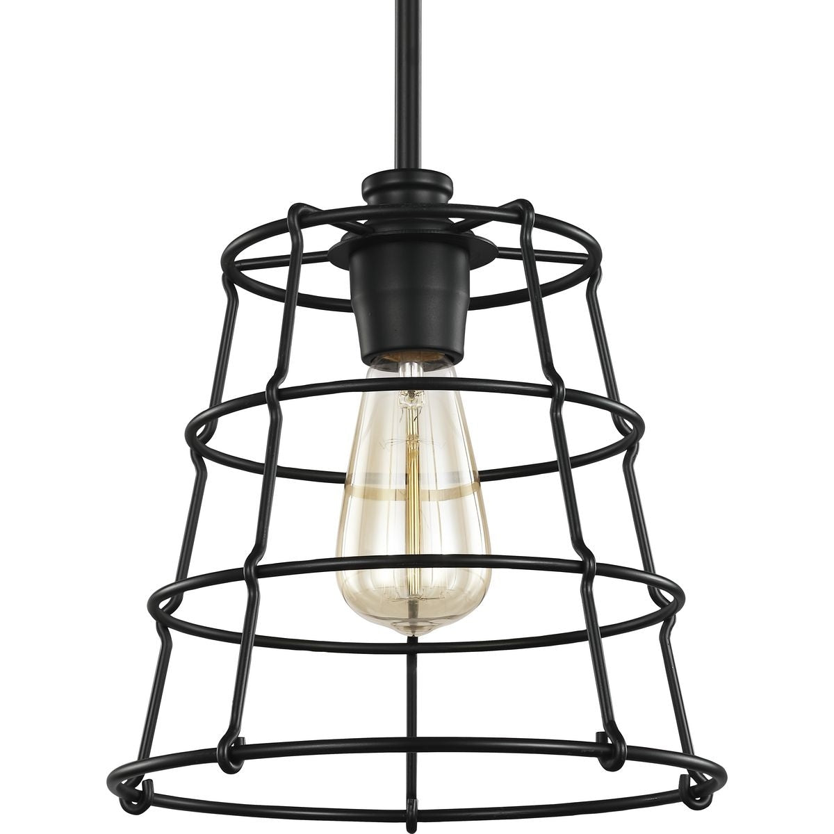 Chambers Collection Black One Light Mini Pendant 12.675 X 12.09 X 12.09