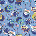 Champagne And Caviar Blue Peel And Stick Wallpaper